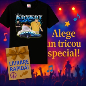 Tricou Koykoy - Masked Blue Scene, muzica POP, Dama | Barbat | Copii, Culoare Negru - Img 11