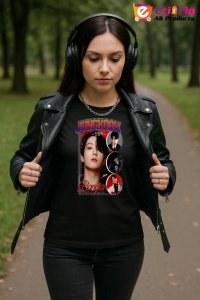 Tricou KPOP dama cu trupa formatia BANGTAN JUNGKOOK , music Coreean 146 - Img 5