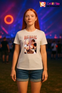 Tricou KPOP dama cu trupa formatia BIG BANG 5 , music Coreean 147 - Img 7