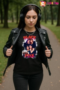 Tricou KPOP dama cu trupa formatia BLACKPINK 4 , music Coreean 163 - Img 5