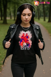 Tricou KPOP dama cu trupa formatia BTS 4 , music Coreean 181 - Img 6