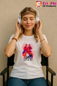 Tricou KPOP dama cu trupa formatia BTS 4 , music Coreean 181 - Img 9