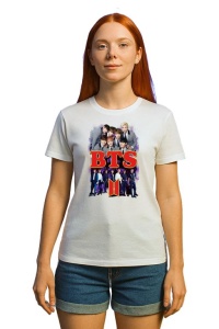 Tricou KPOP dama cu trupa formatia BTS 7 , music Coreean 184 - Img 3