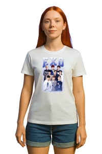 Tricou KPOP dama cu trupa formatia EXO 9 , music Coreean 208 - Img 3