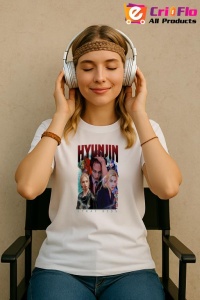 Tricou KPOP dama cu trupa formatia HYUNJUN , music Coreean 216 - Img 8