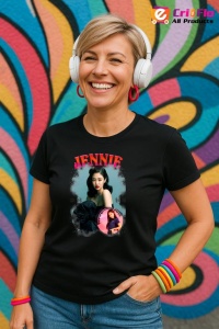 Tricou KPOP dama cu trupa formatia JENNIE , music Coreean 223 - Img 5