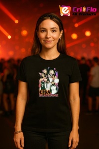 Tricou KPOP dama cu trupa formatia LISA 7 , music Coreean 260 - Img 3