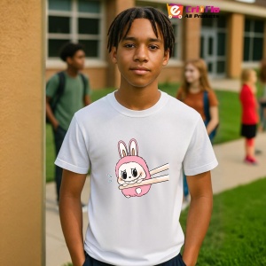 Tricou Labubu baie roz, Unisex Dama si Barbat | Copii - Img 10