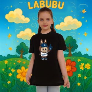 Tricou Labubu dodgers maro, Unisex Dama si Barbat | Copii, Culoare Negru - Img 8