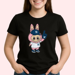 Tricou Labubu dodgers roz, Unisex Dama si Barbat | Copii, Culoare Negru