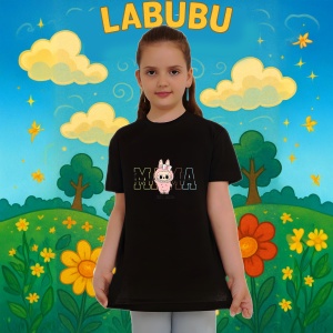 Tricou Labubu mama est, Unisex Dama si Barbat | Copii, Culoare Negru - Img 8