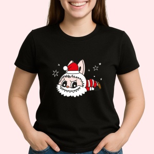 Tricou Labubu mos culcat, Unisex Dama si Barbat | Copii, Culoare Negru