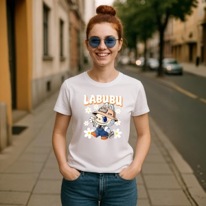 Tricou Labubu palarie tiger, Unisex Dama si Barbat | Copii - Img 8