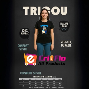 Tricou Labubu rechin, Unisex Dama si Barbat | Copii, Culoare Negru - Img 7