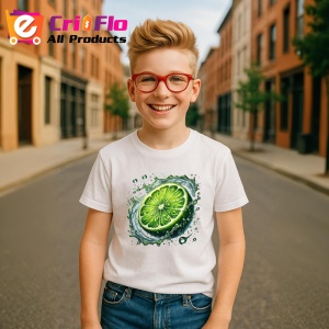 Tricou Lamaie verde si stropi intensi, Fructe, Copii | Dama - Img 5