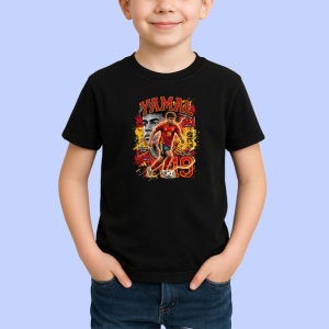 Tricou Lamine Yamal Spania Tanara Speranta Fotbal, din bumbac 100%, tricou negru Copii | Dama | Barbat - Img 2