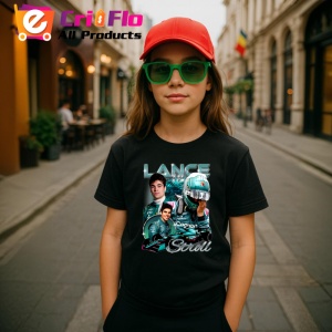 Tricou Lance Stroll Poster Colaj Echipa Aston Martin Formula 1, Copii | Dama | Barbat - Img 4