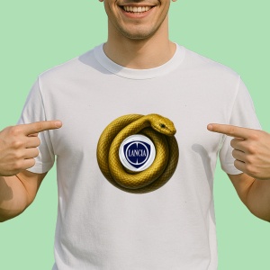 Tricou Lancia Sarpe Galben Asteptand Sa Atace | Unisex Dama si Barbat