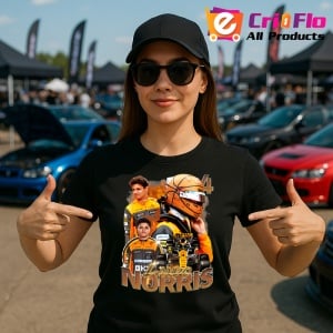 Tricou Lando Norris Poster Colaj Echipa Mclaren Formula 1, Copii | Dama | Barbat - Img 7