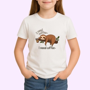 Tricou Lenes I need coffee - Copii | Dama | Barbat