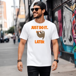Tricou Lenes Pe Creanga Mai Tarziu Portocaliu Urban Lazy Vibe, din bumbac 100% Copii | Dama | Barbat - Img 5