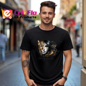 Tricou Leopard si femeie eleganta mesaj strong woman raise strong women Copii | Dama | Barbat Barbat - Img 18
