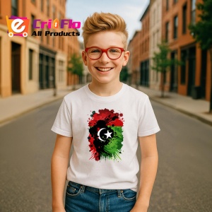 Tricou Libya Steag Splash Art, Copii | Dama | Barbat - Img 8