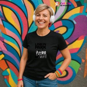 Tricou Linkin Park - Group Photo, muzica Pop, Dama | Barbat | Copii, Culoare Negru - Img 13
