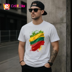 Tricou Lithuania Steag Splash Art, Copii | Dama | Barbat - Img 5