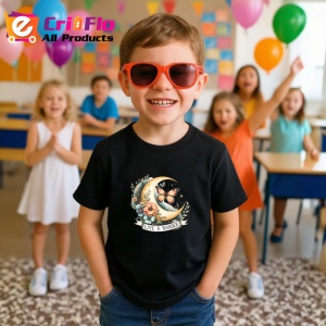 Tricou Live and Wander design luna fluture cu flori boho inspirational Copii | Dama | Barbat Barbat - Img 20