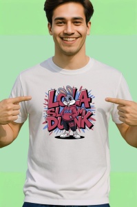 Tricou Lola slam dunk basket style si fundal urban Copii | Dama | Barbat Barbat - Img 2