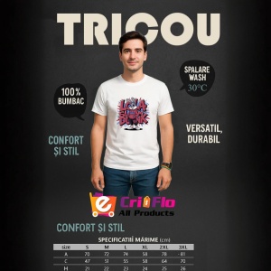Tricou Lola slam dunk basket style si fundal urban Copii | Dama | Barbat Barbat - Img 9