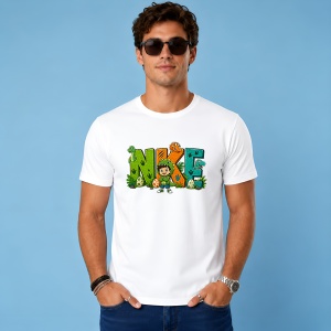 Tricou Lumea Dinozaurilor Jungla Verde Litere Urban Adventure, din bumbac 100% Copii | Dama | Barbat - Img 2