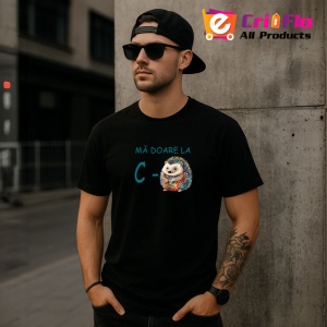 Tricou Ma Doare La Cu De Toate Arici Colorat Amuzant, din bumbac 100%, tricou negru Barbat - Img 3