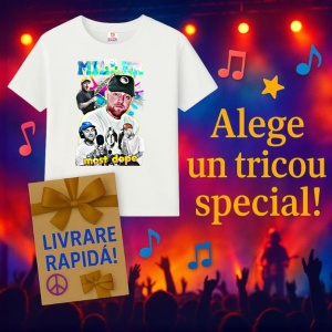 Tricou Mac Miller - Tricou alb, fundal colorat, muzica Not Applicable, Dama | Barbat | Copii - Img 7