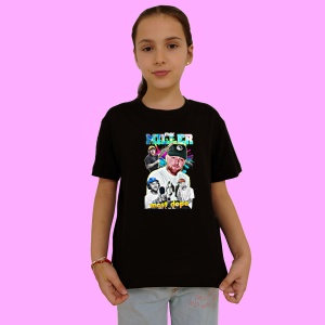 Tricou Mac Miller - Tricou alb, fundal colorat, muzica Not Applicable, Dama | Barbat | Copii, Culoare Negru - Img 2
