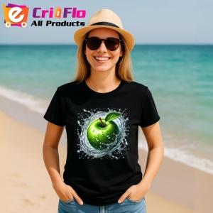 Tricou Mar verde si stropi limpezi, Fructe, Copii | Dama, culoare negru - Img 11