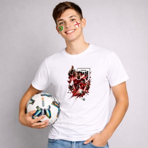 Tricou Marcel Sabitzer Austria World Cup Fifa 2026 V2, din bumbac 100%, tricou alb, Copii | Dama | Barbat