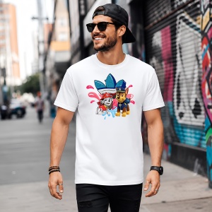Tricou Marshall Si Chase Patrula Catelului Urban Splash Design, din bumbac 100% Copii | Dama | Barbat - Img 5