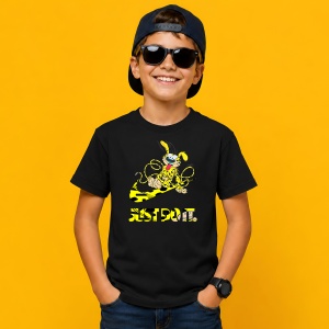 Tricou Marsupilami Wild Yellow Street Design Just Do It Vibe, din bumbac 100%, tricou negru, Copii | Dama | Barbat - Img 3