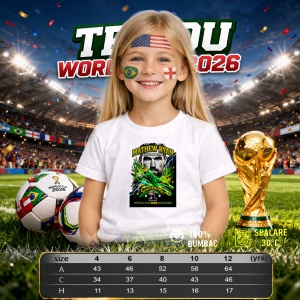 Tricou Mathew Ryan Australia World Cup Fifa 2026, din bumbac 100%, tricou alb, Copii | Dama | Barbat - Img 4