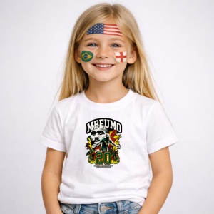 Tricou Mbeumo Cameroon World Cup Fifa 2026, din bumbac 100%, tricou alb, Copii | Dama | Barbat - Img 1