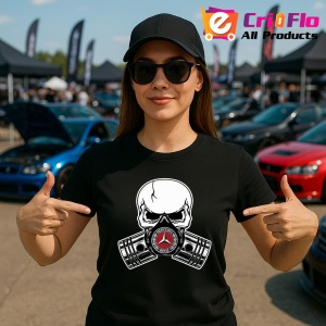 Tricou Mercedes Skull Pistons | Unisex Dama si Barbat - Img 2