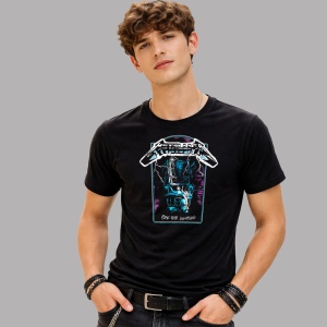 Tricou Metallica Ride The Lightning Cutie Album, din bumbac 100%, tricou negru, Dama | Barbat - Img 2