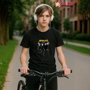 Tricou Metallica - Skulls Graphic, muzica Hip-Hop / Trap, Dama | Barbat | Copii, Culoare Negru - Img 10