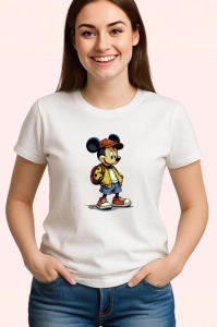 Tricou Mickey modern cu sapca si ghiozdan urban Copii | Dama | Barbat Barbat - Img 3