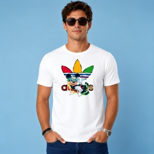 Tricou Mickey Mouse Colorful Logo Happy Vibe Urban Street Art, din bumbac 100% Copii | Dama | Barbat - Img 3