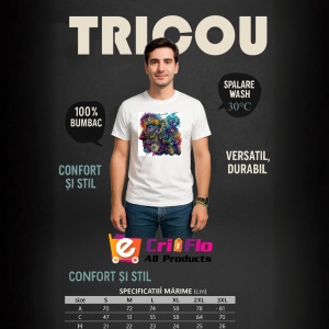 Tricou Microscop artistic cu forme si linii psihedelice Copii | Dama | Barbat - Img 7