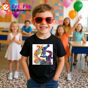 Tricou Microscop colorat stil graffiti desen digital Copii | Dama | Barbat, culoare negru - Img 11