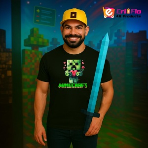 Tricou Minecraft Creeper Indragostit 2 Tricou Negru Copii | Dama | Barbat - Img 4